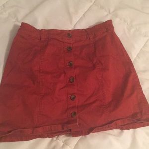 Forever 21 Denim Orange Skirt